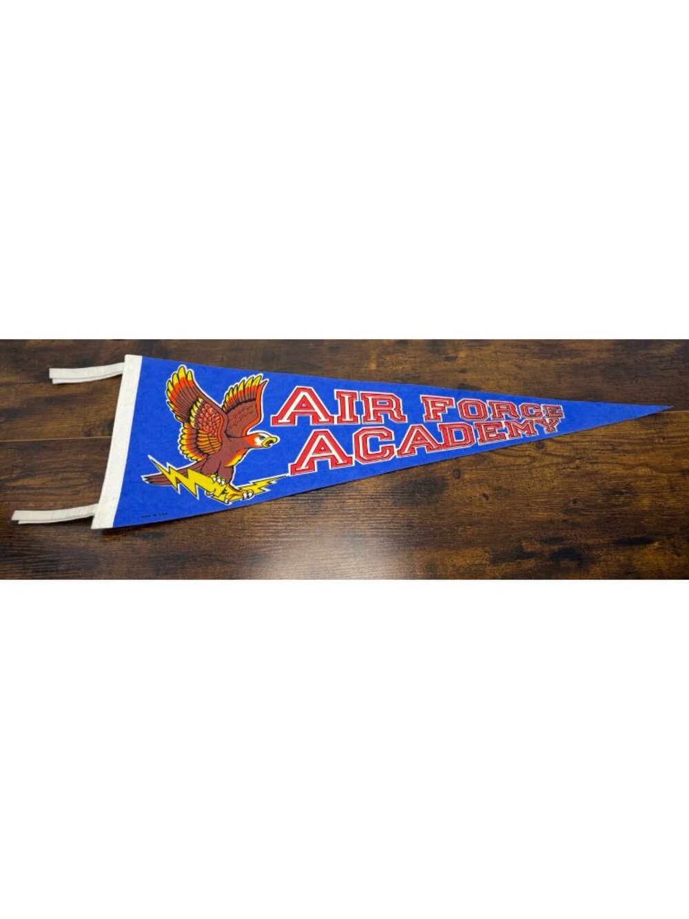 Vintage Air Force Academy Pennant With Eagle Graphic & Lightning Bolt